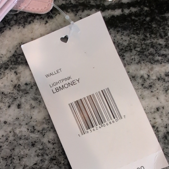 Betsey Johnson Lilac Compact Quilted Ribbon with Heart Accent Wallet - Picture 2 of 5